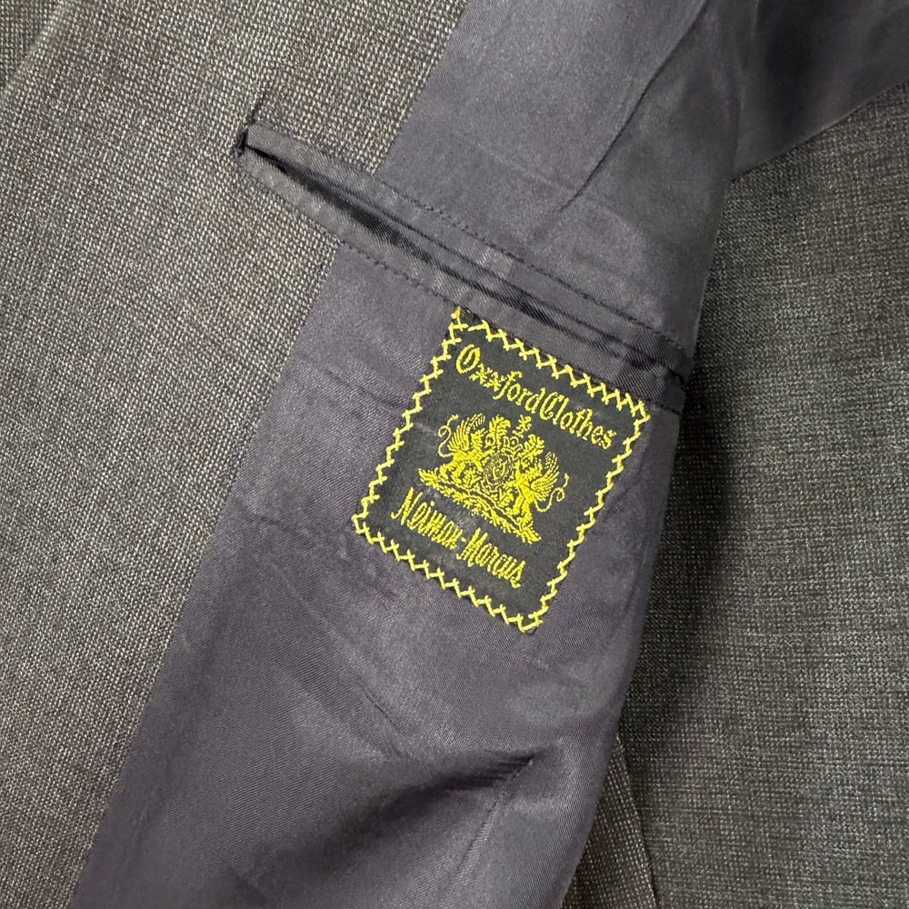 Vintage 80s Oxxford Clothes Bespoke Mens 42XS Brown Wool 2-Button Suit 34x27 - Picture 6 of 16